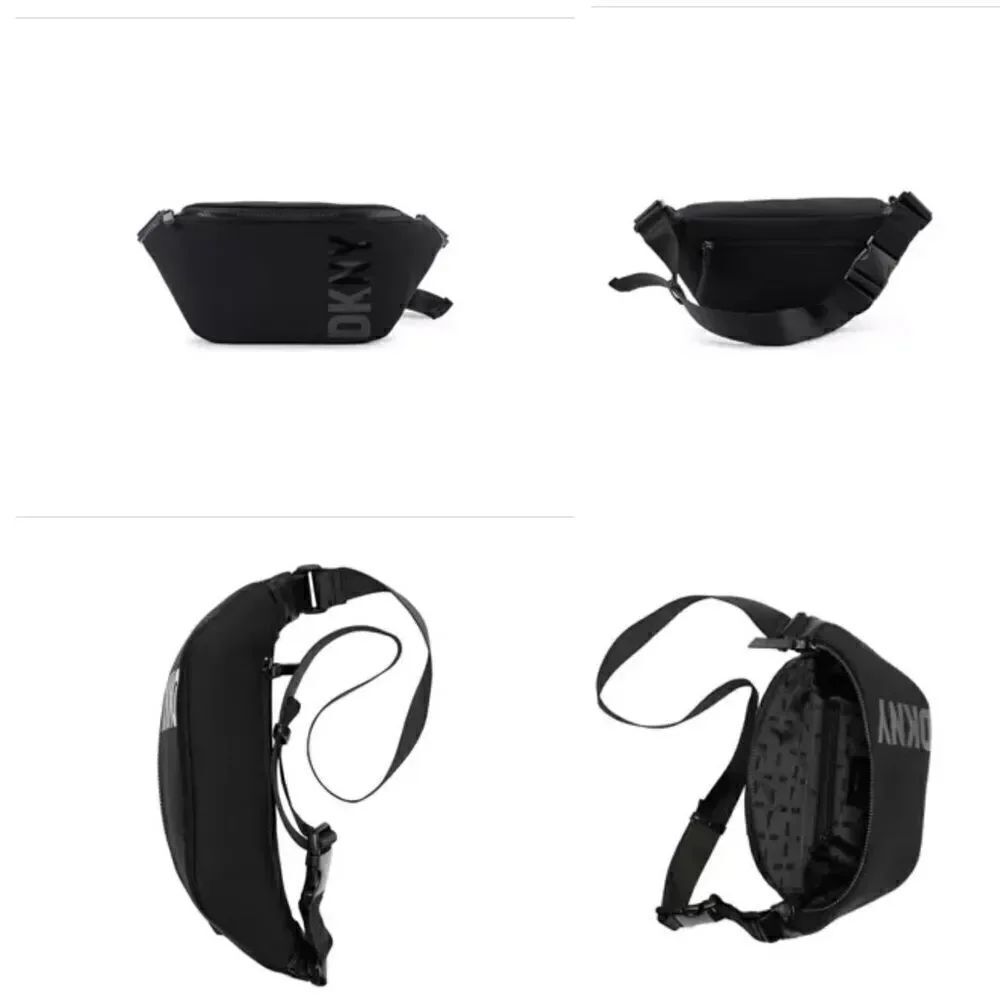 DKNY Tilly Black Medium Zippered Sling Bag